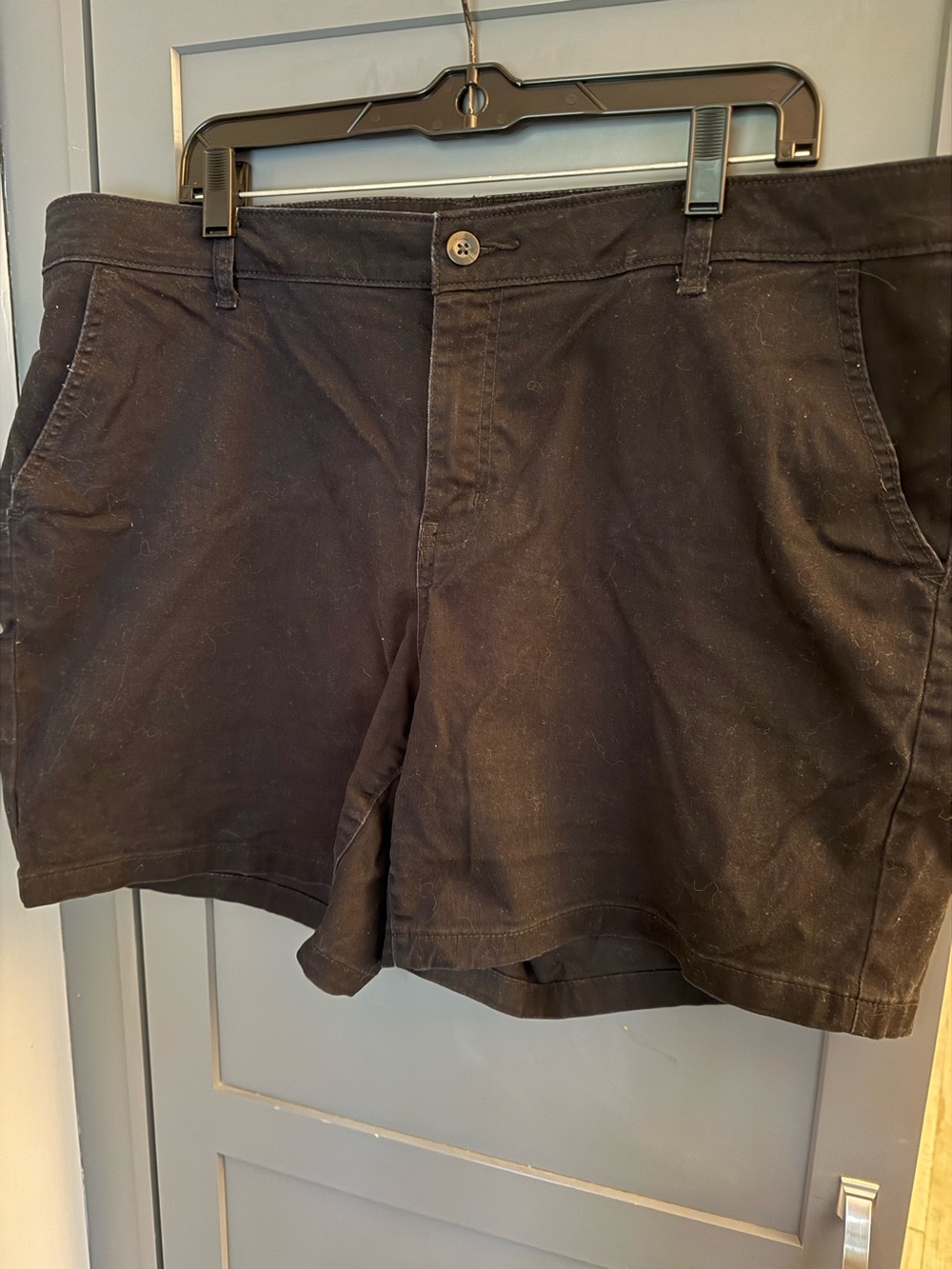 Ladies Black Cotton Casual Shorts